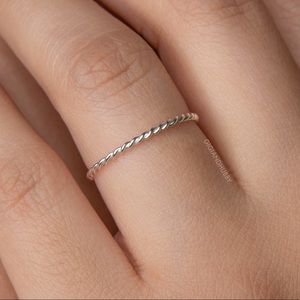 Rope Ring | Sterling Silver 925 stackable ring